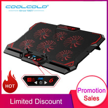 Load image into Gallery viewer, COOLCOLD 17inch Gaming Laptop Cooler Six Fan Led Screen Two USB Port 2600RPM Laptop Cooling Pad Notebook Stand for Laptop