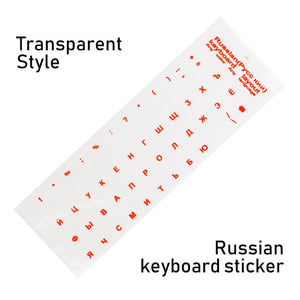 Waterproof Laptop Keyboard Stickers Spanish/English/Russian/French Deutsch/Arabic/Korean/Japanese/Hebrew/Thai Keyboard Layout