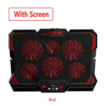 Load image into Gallery viewer, COOLCOLD 17inch Gaming Laptop Cooler Six Fan Led Screen Two USB Port 2600RPM Laptop Cooling Pad Notebook Stand for Laptop