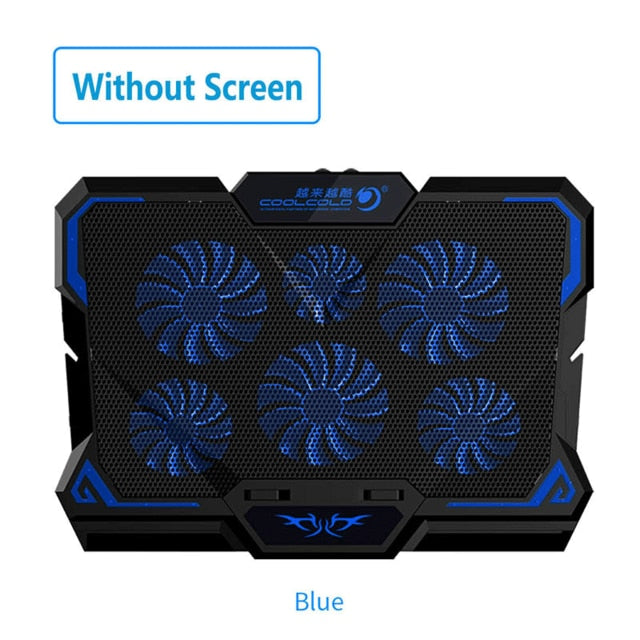 COOLCOLD 17inch Gaming Laptop Cooler Six Fan Led Screen Two USB Port 2 Sweet Stranger